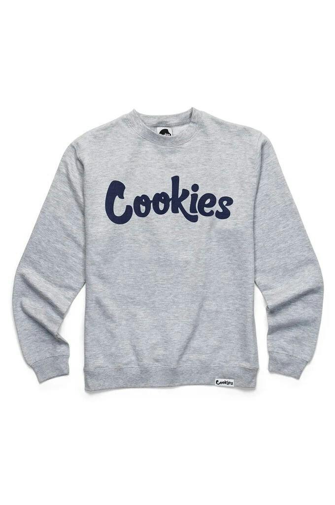 Cookies - Original Mint - Fleece Crewneck - Grey/Navy - 2X