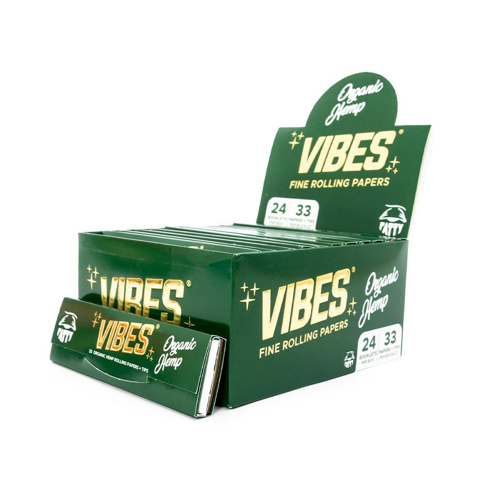 Vibes - Rolling Papers - Organic Hemp - Green - Fatty