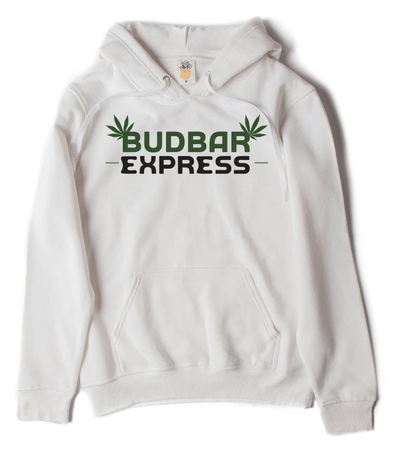 Budbar Express Medium White Hoodie
