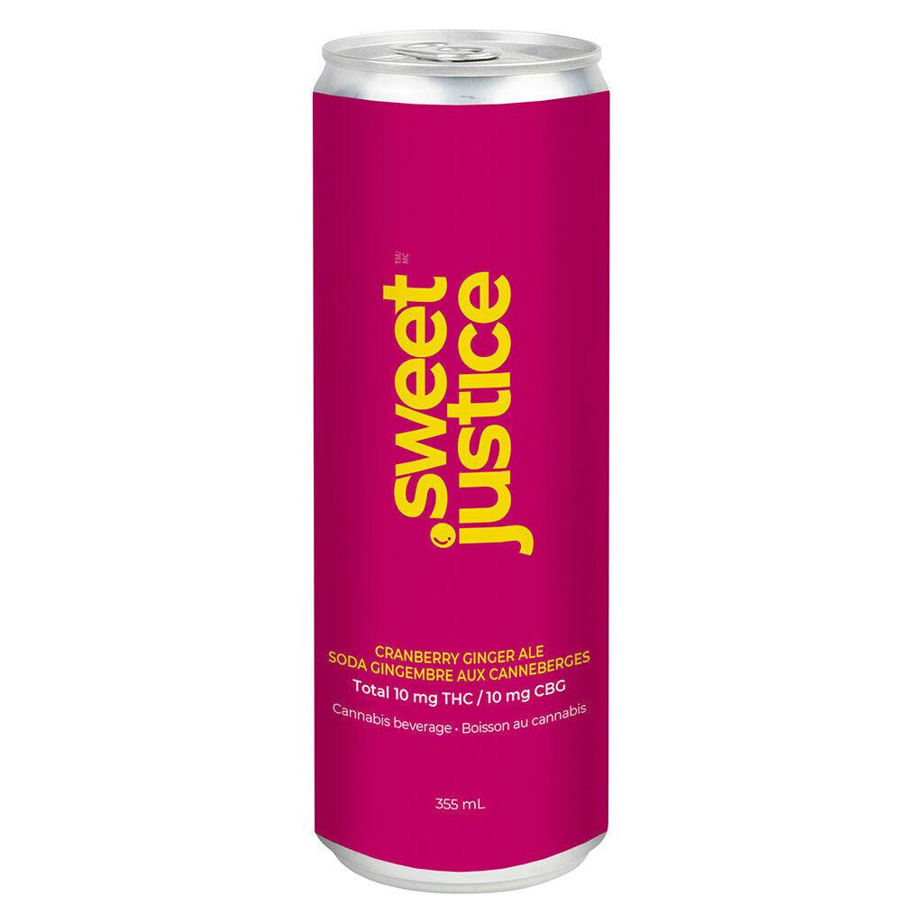 Sweet Justice | Cranberry Ginger Ale 10THC + 10 CBG | 355 ML