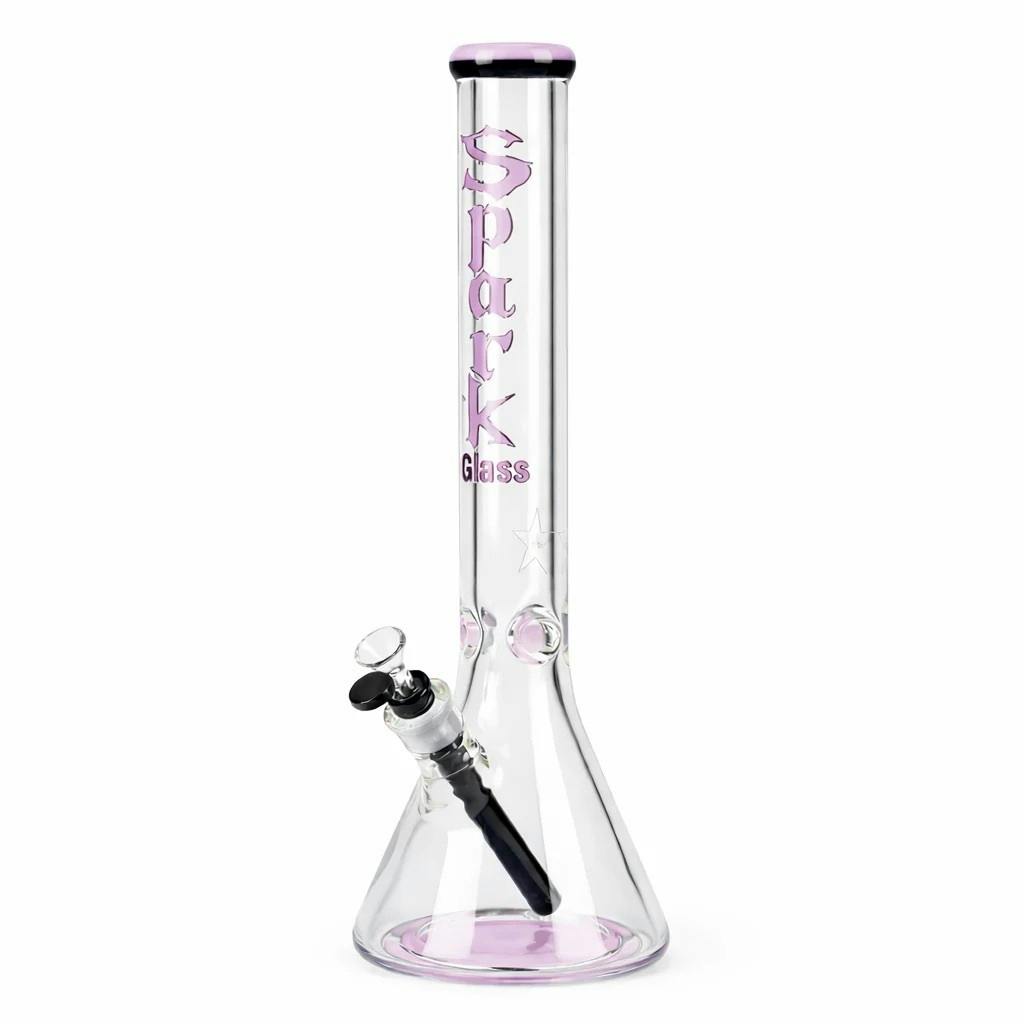 Spark 18" Pink 9mm Glass Bong