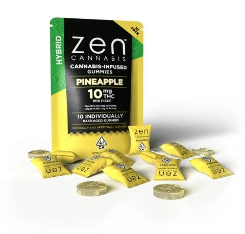 Pineapple Hybrid Gummies: 10mg/ea