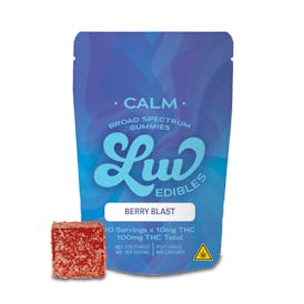 LUV Edible Calm Gummies Berry Blast 10pk