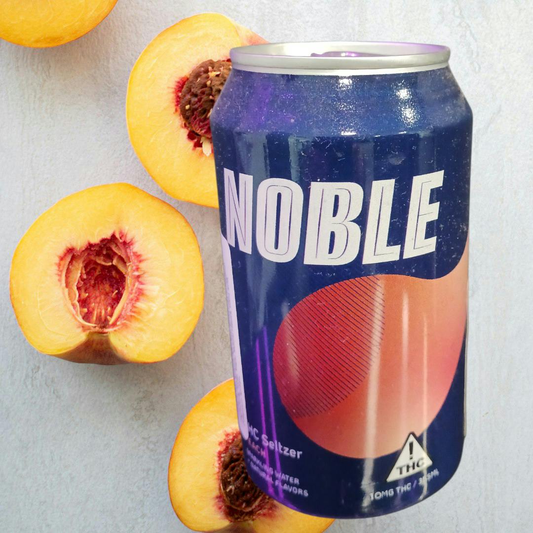 NOBLE THC Seltzer 10mg | Peach by Noble Labs