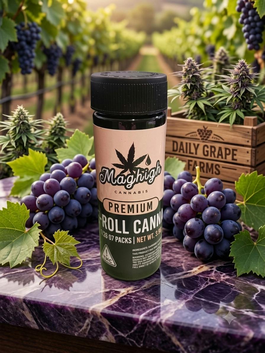 Magnolia High | Daily Grape Pre-Rolls | 7pk .5g at House of Buds