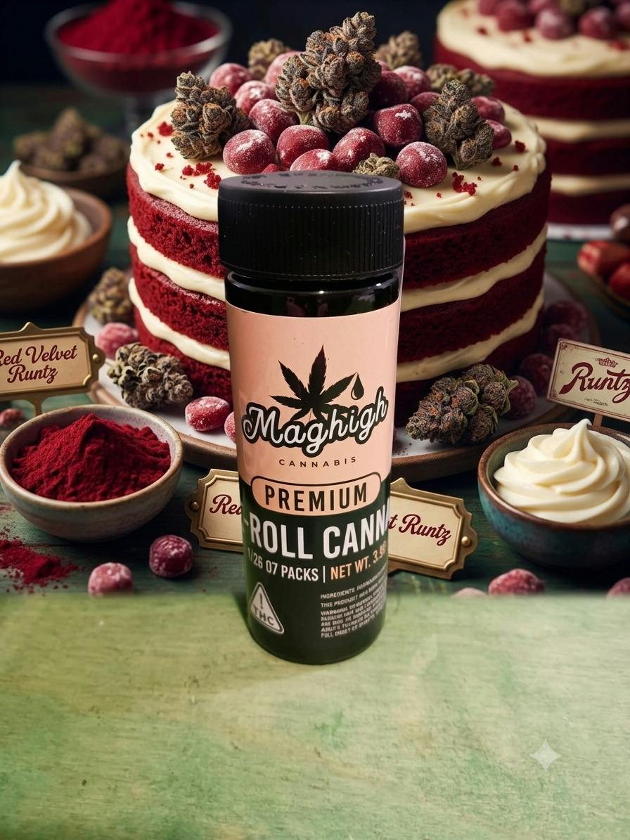 Magnolia High | Red Velvet Runtz Pre-Rolls | 7pk .5g at House of Buds