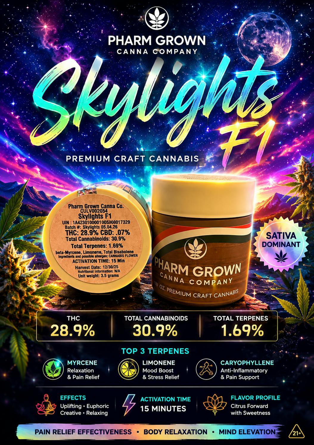 Pharm Grown | Skylights | 3.5g at House of Buds
