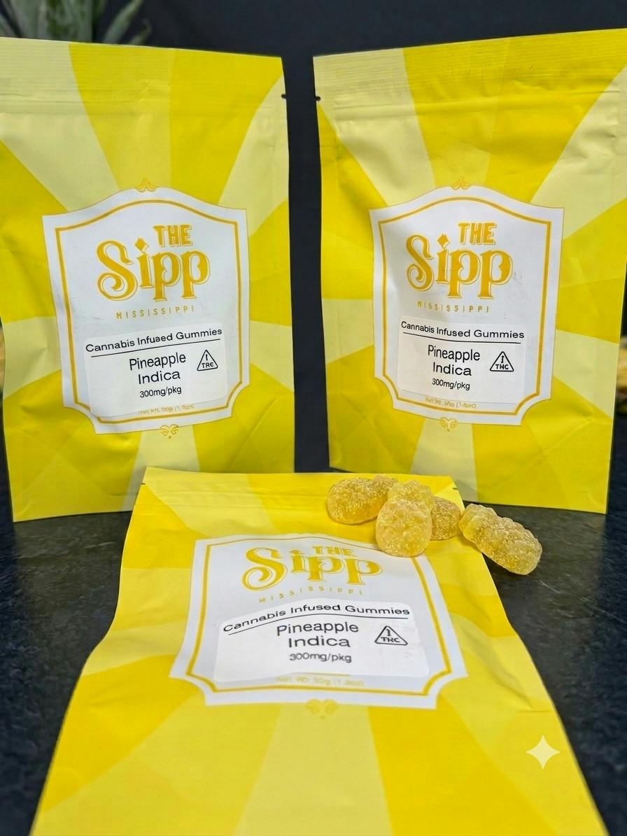 The Sipp | Pineapple Indica Gummies | 300mg