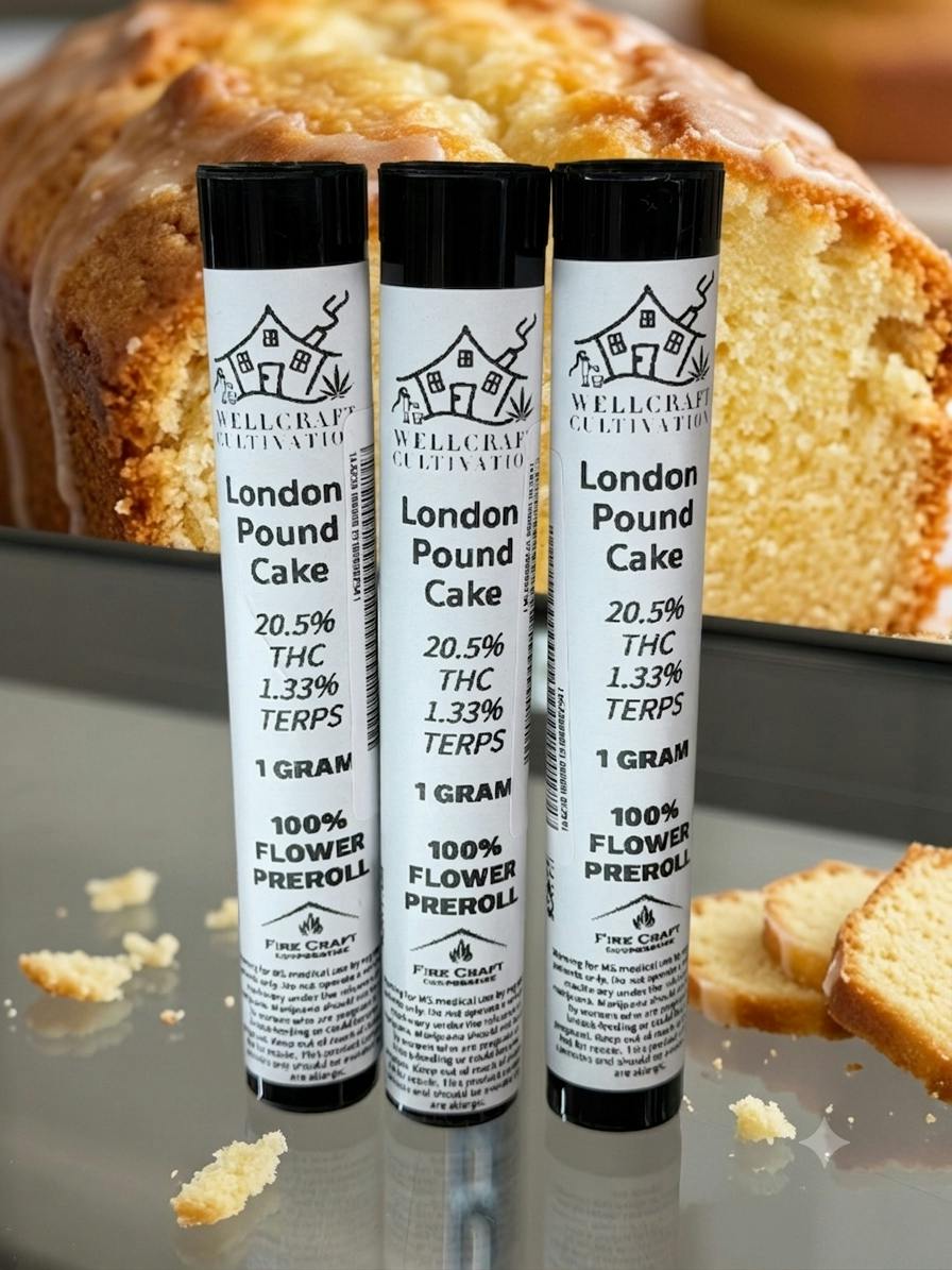 WellCraft | London Pound Cake Pre-Roll | 1g at House of Buds