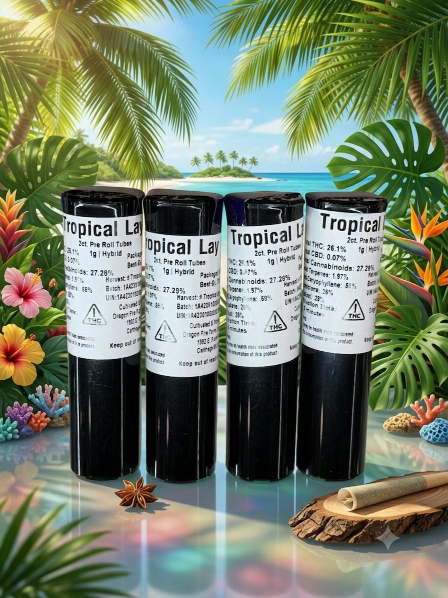 Dragon Fire | Tropical Lay Pre-Rolls | 2pk .5g at House of Buds