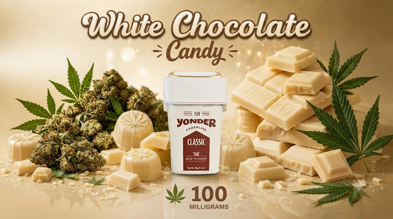 Yonder | Infused White Chocolate | 100mg at House of Buds