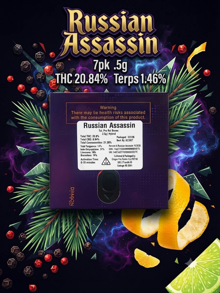 Dragon Fire | Russian Assassin Pre-Rolls | 7pk .5g