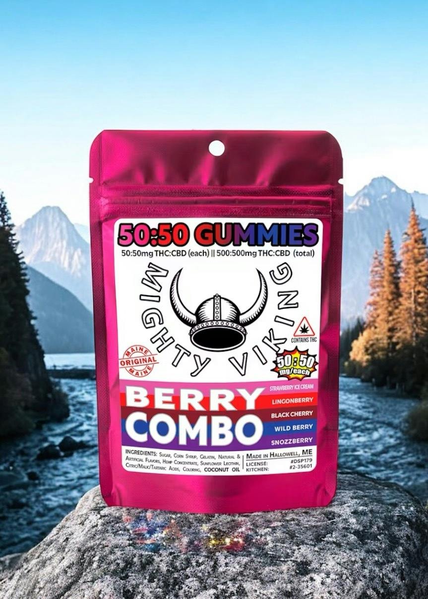 Mighty Viking 50:50 THC:CBD Gummies - Berry Combo by Mighty Viking