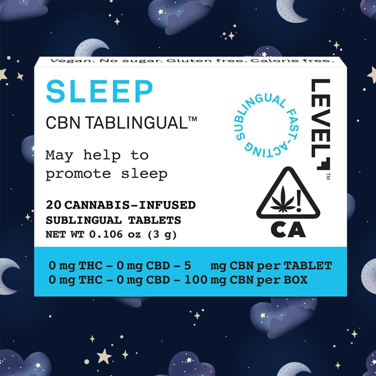 TABLINGUAL | Sleep CBN Tablets | 100mg | 20ct | 5mg/ea