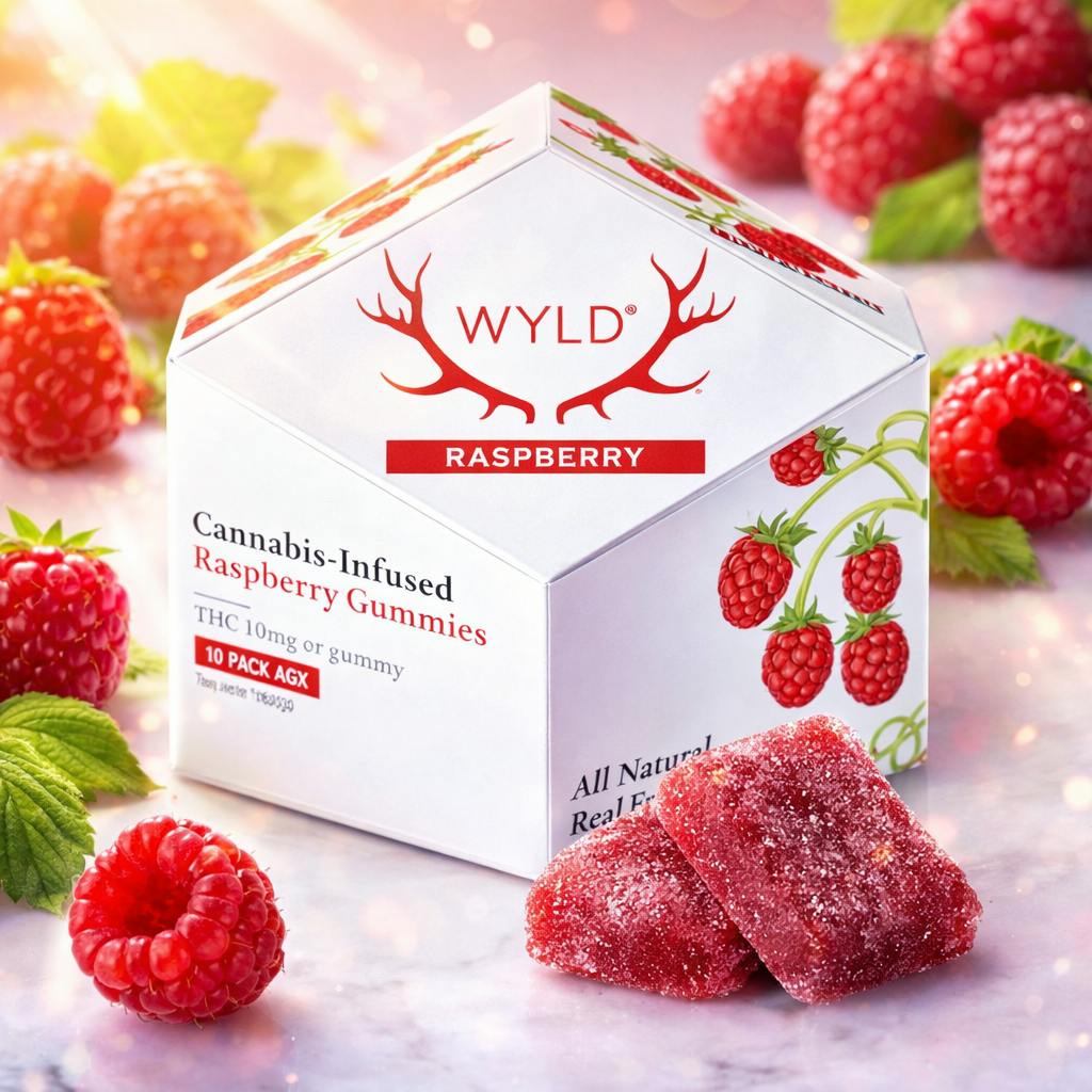 Wyld: Raspberry Sativa Enhanced Gummies - 100mg - 10ct - 10mg/ea