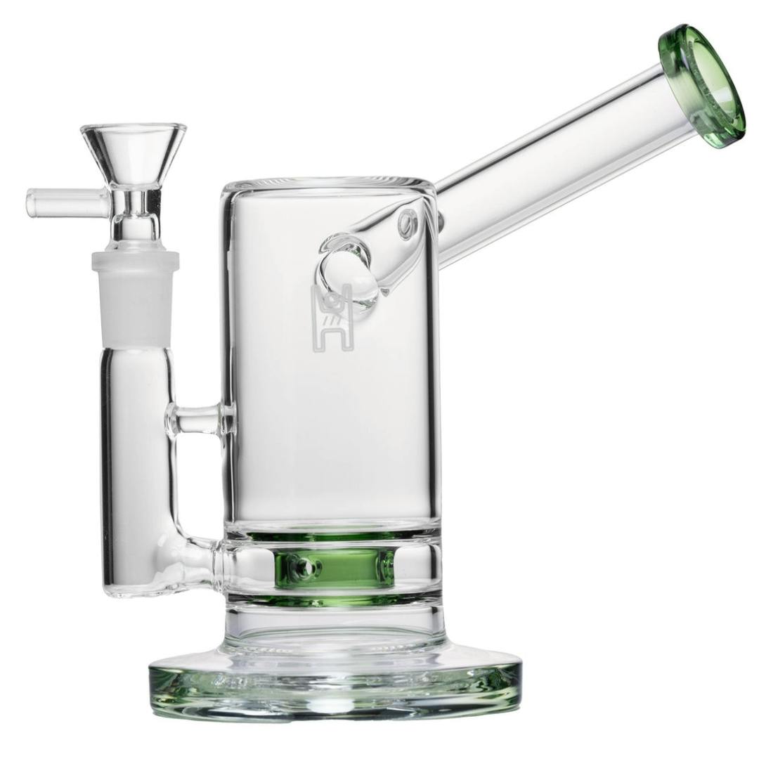 HUMAN GRADE - 6" SIDECAR BUBBLER - CLEAR/GREEN