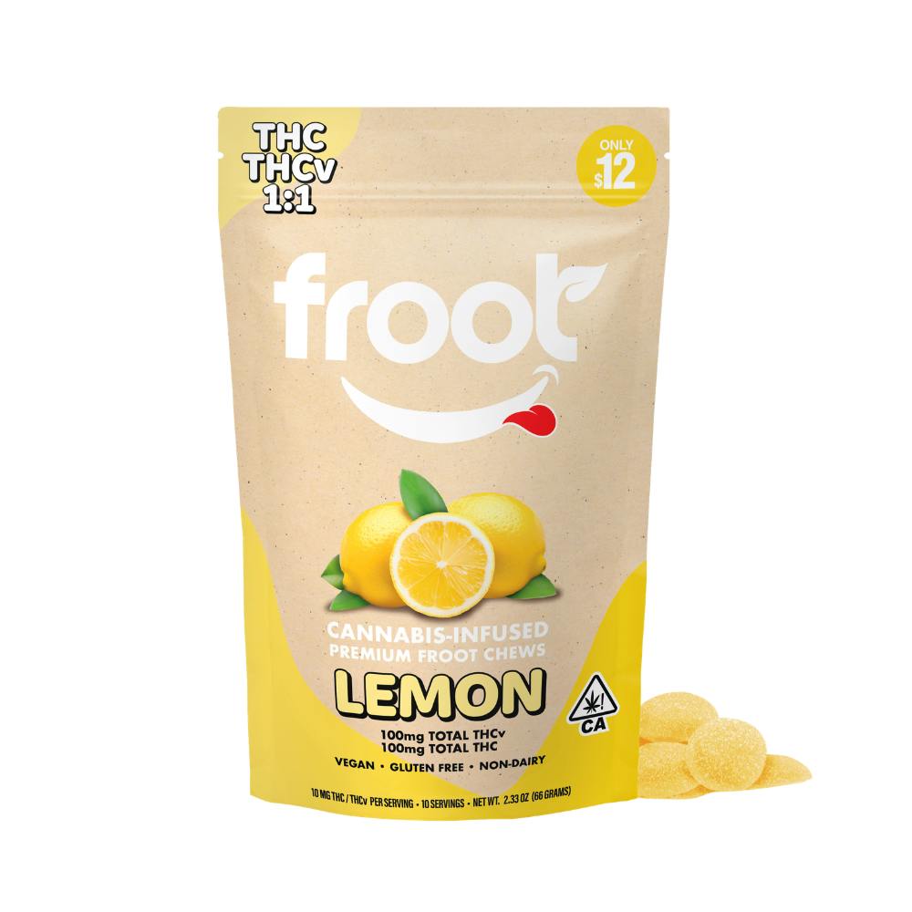 Froot: Froot Lemon 1:1 THCv:THC Gummies - 100mg THCv: 100mg THC