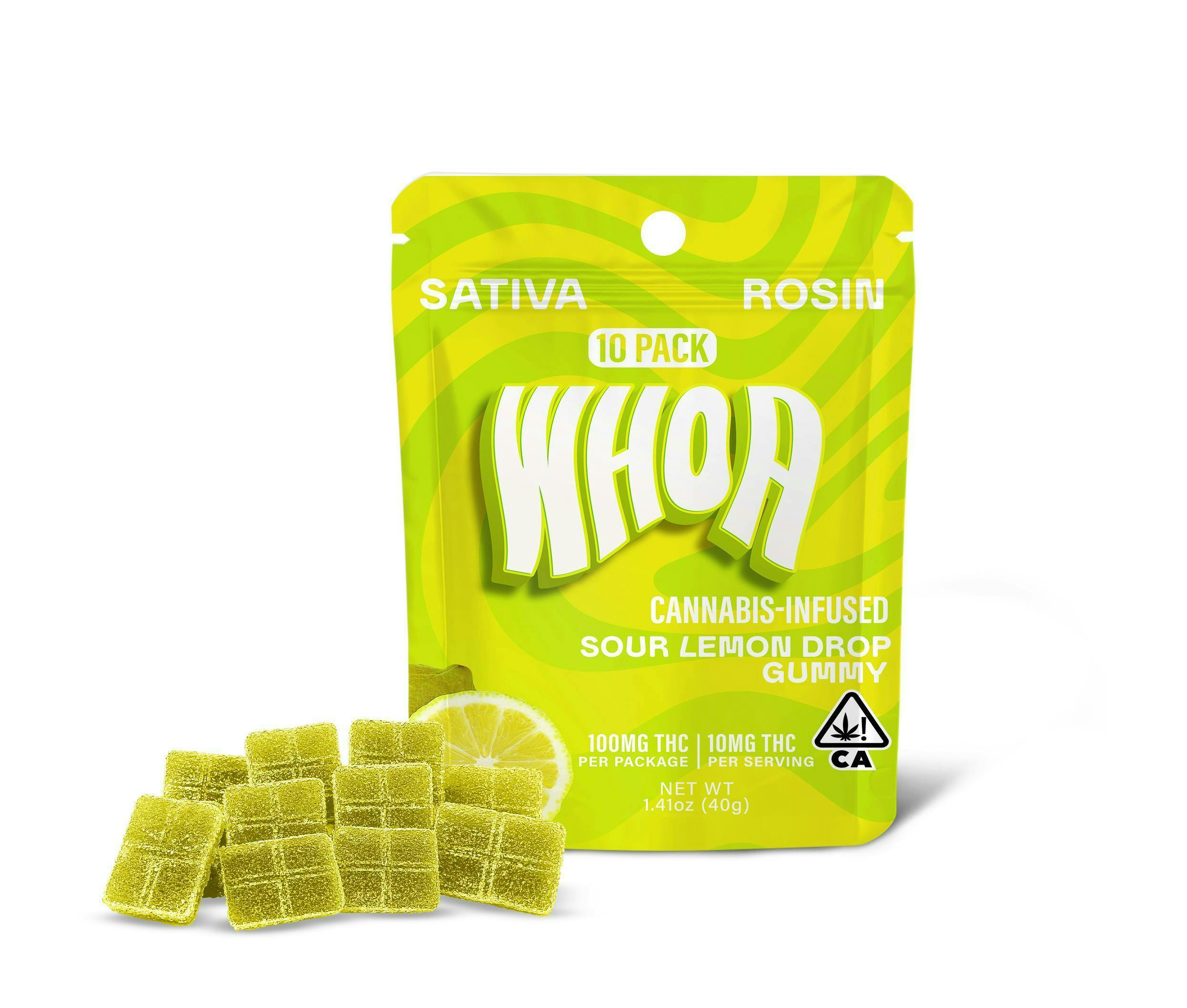WHOA - 100MG SOLVENTLESS - SOUR LEMON DROP