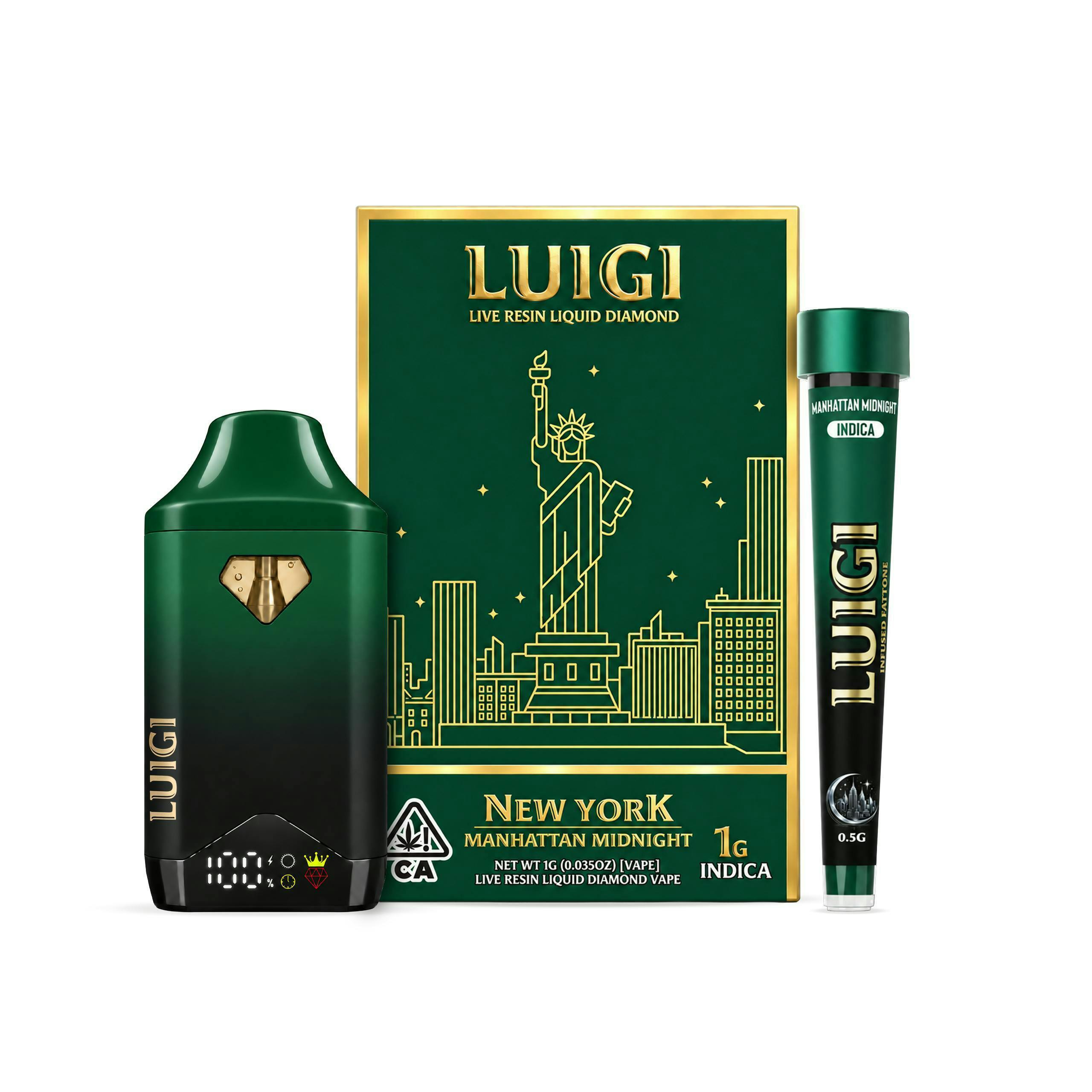 LUIGI - 1G LIVE RESIN ALL-IN-ONE - MANHATTAN MIDNIGHT