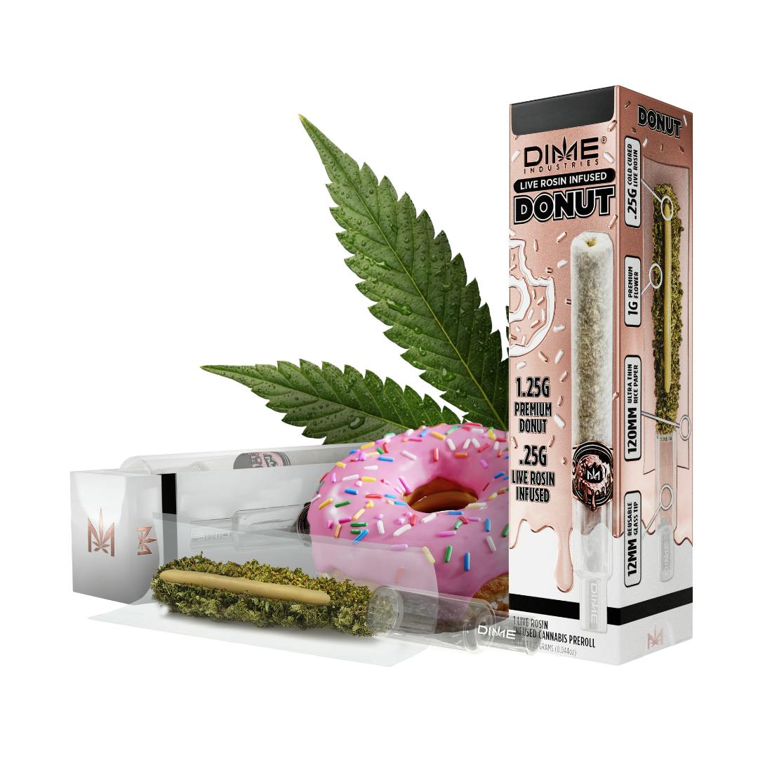 DIME INDUSTRIES - 1.5G LIVE ROSIN DONUT PREROLL - LCG x GASTROBELLS