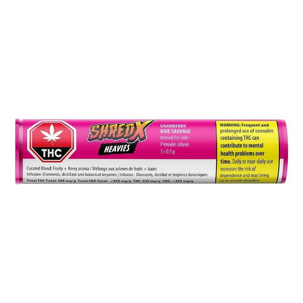 SHRED | Gnarberry | Mini Joints | 0.5g each | 3pk
