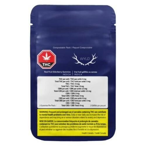 Real Fruit Elderberry Indica Gummies, 2pk