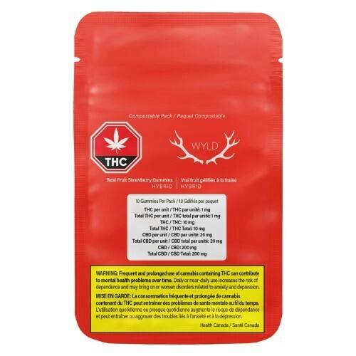 Real Fruit Strawberry 20:1 Hybrid Gummies, 10pk