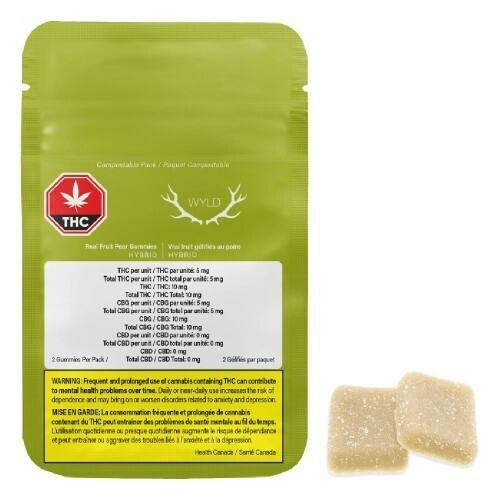 Pear 1:1 THC:CBG Hybrid Enhanced Gummies | 10mg | 2ct | 5mg/ea