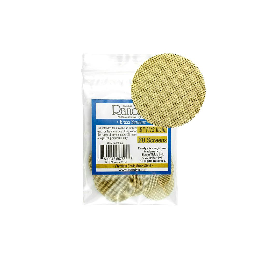 RANDYS | .812" PIPE SCREENS | BRASS | 20PK