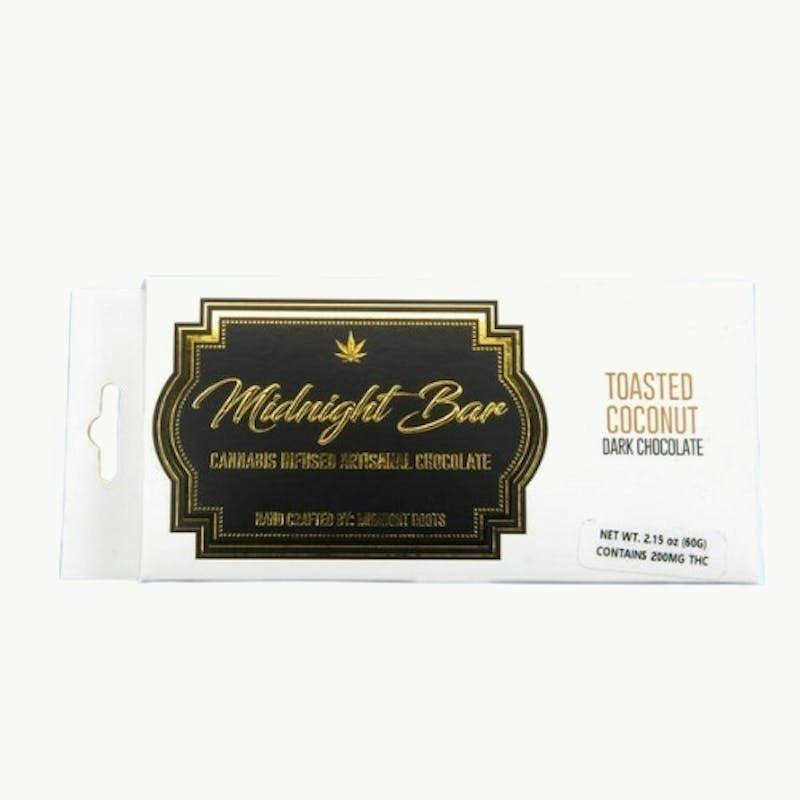 MIDNIGHT BAR | TOASTED COCONUT - DARK CHOCOLATE | 200MG