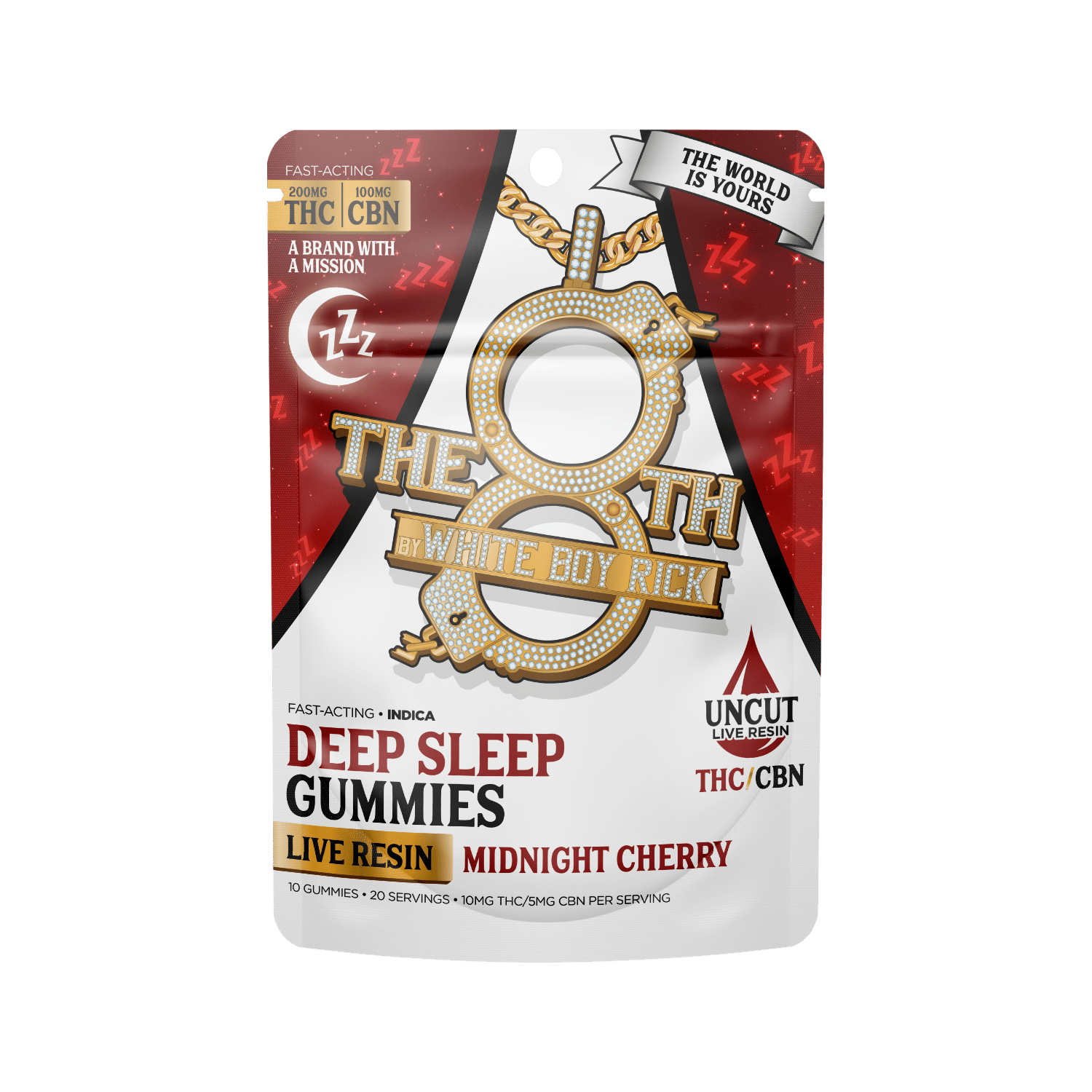Midnight Cherry THC:CBN 2:1 Gummies | 200mg | 10ct | 20mg/ea