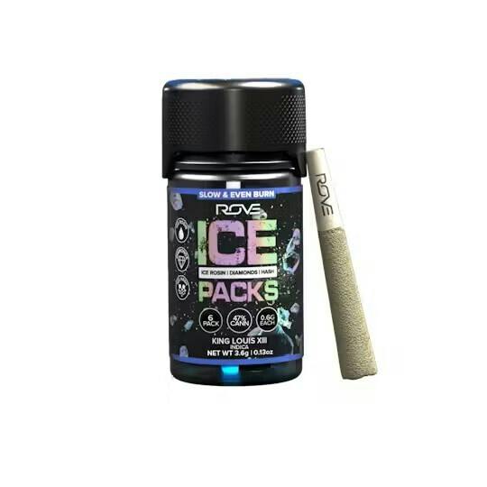 ROVE ICE PACKS | KING LOUIS XIII | INFUSED PRE-ROLLS | 6 x 0.6G | 3.6G | INDICA