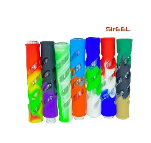 3.5" OG GLASS CHILLUM WITH SILICONE COVER