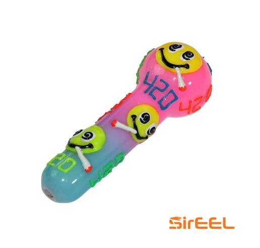 LUV BUDS | 5" SMILEY HIGH UV PIPE
