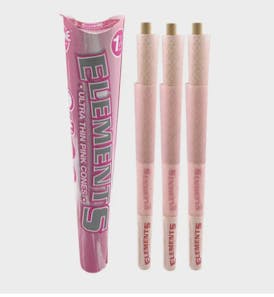 Elements: 1 & 1/4 Ultra Thin Pink Cones | 6pk