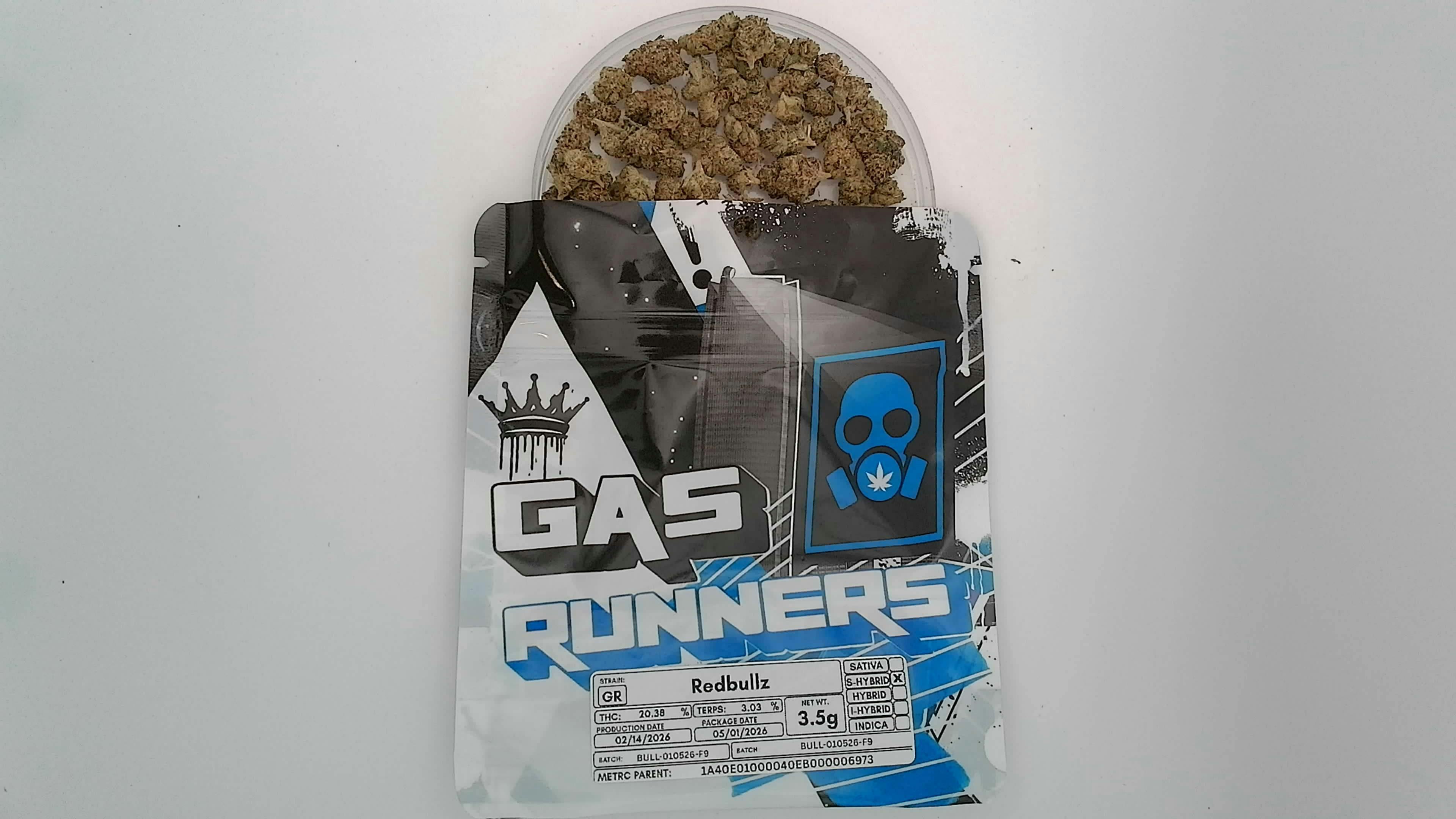 Gas Runners- Bruce Banner - Sativa - 23.06/3.81 - 3.5g