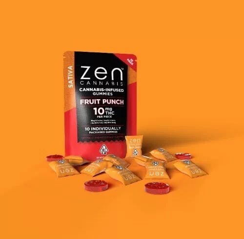Fruit Punch Sativa 10-Pack Gummies