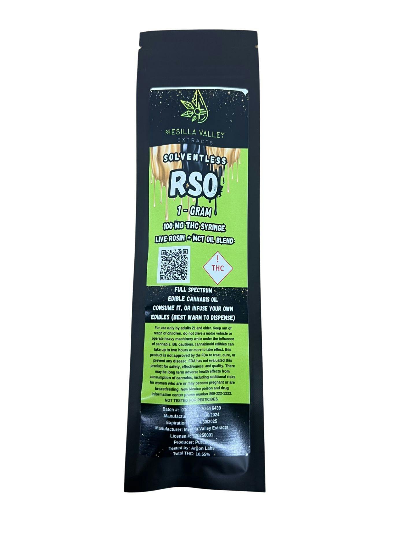 RSO Solventless - Live Rosin