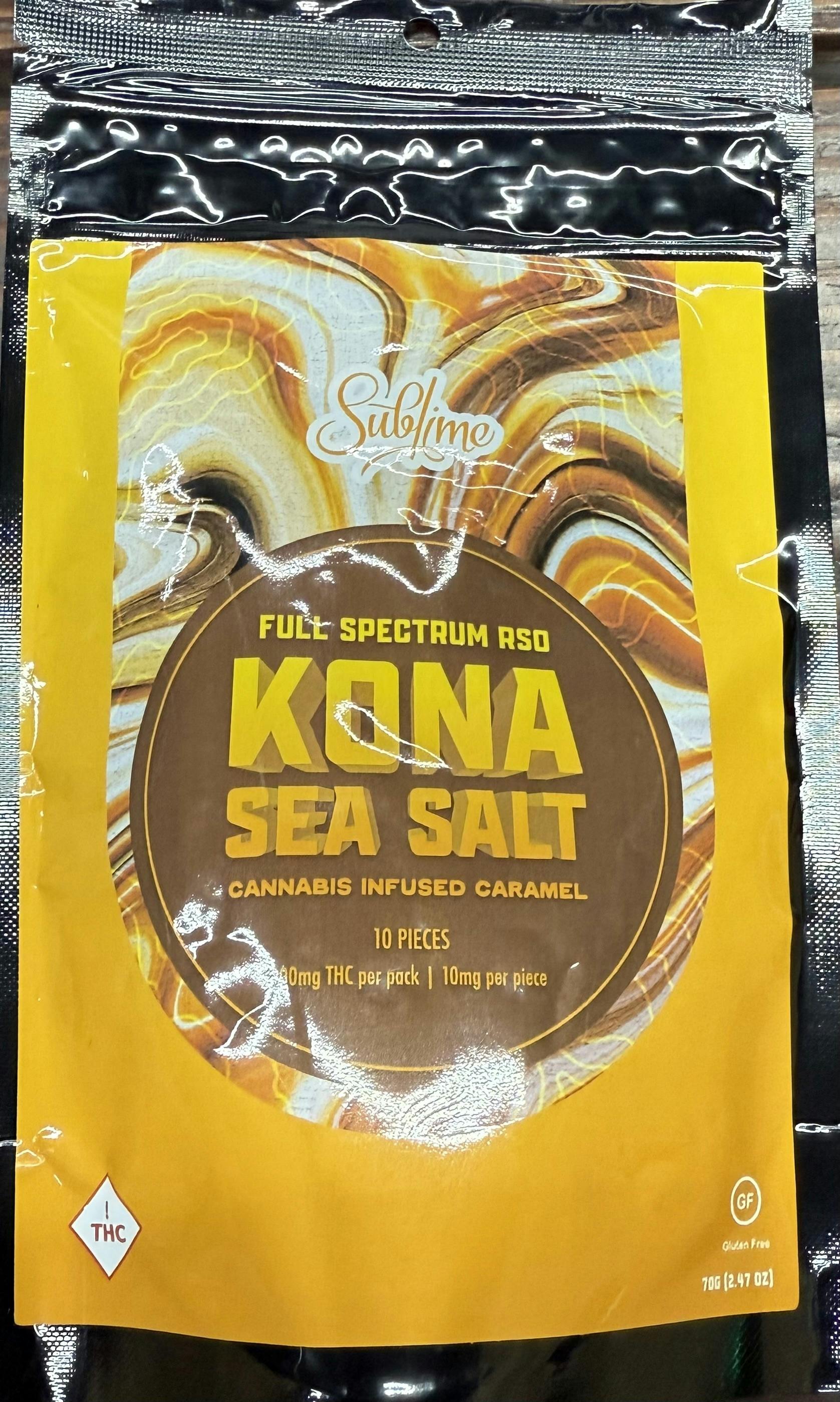 RSO Caramel Chews Kona Sea Salt | Gummies | 10pk | 10mg/ea by Sublime