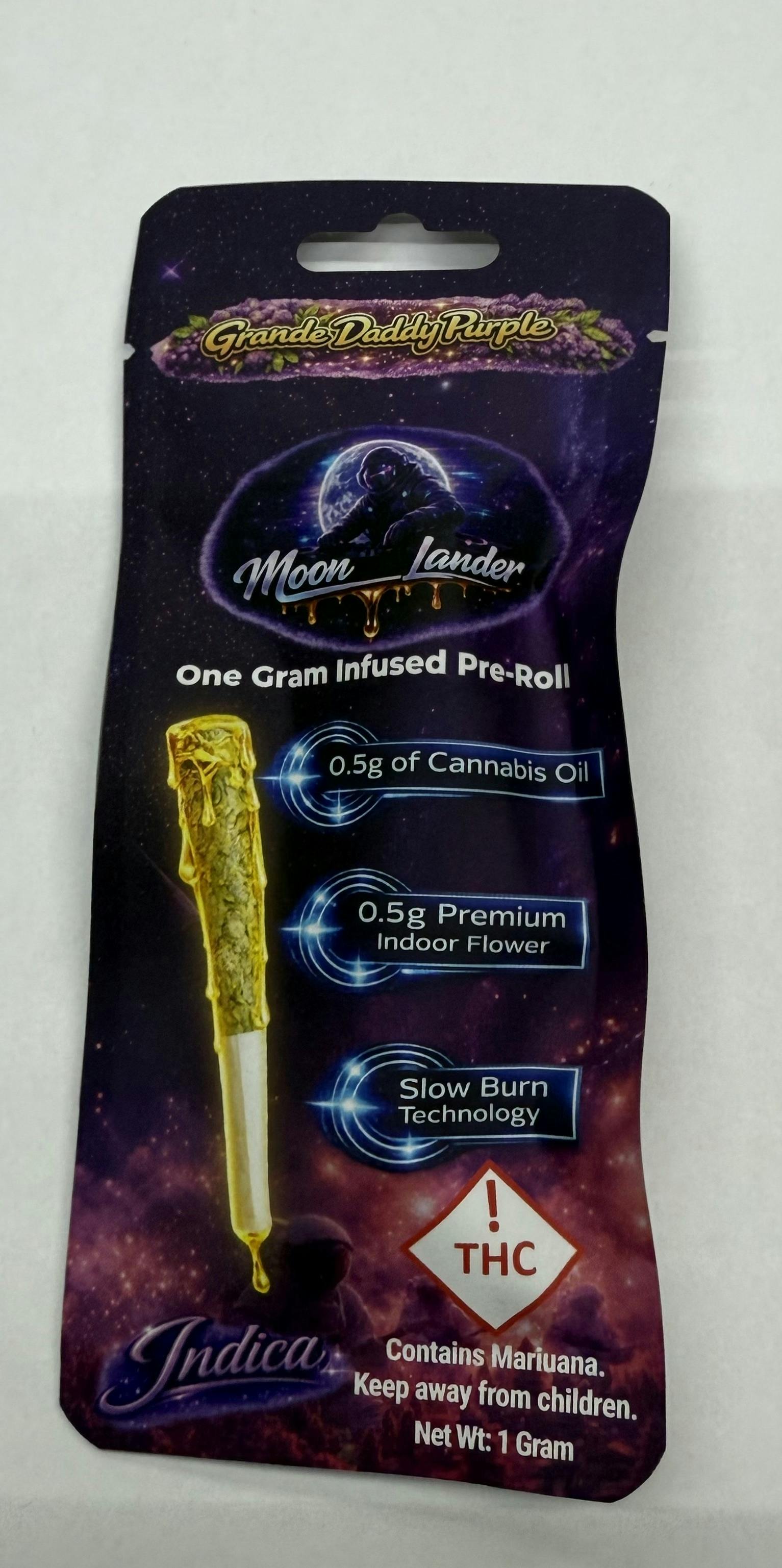 Moon Lander Infused Pre-Roll - Grand Daddy Purple 1g