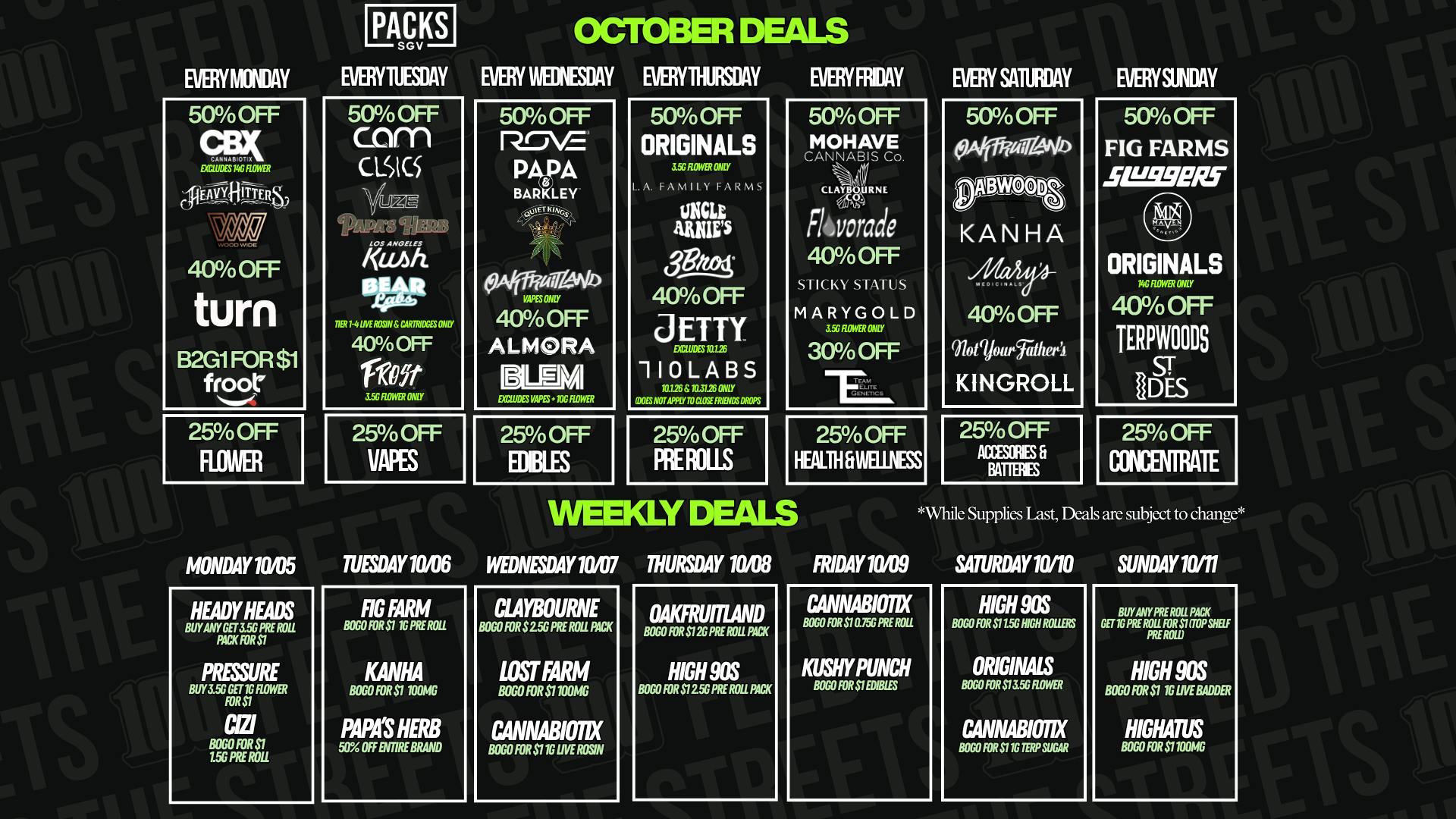 October Discount Days