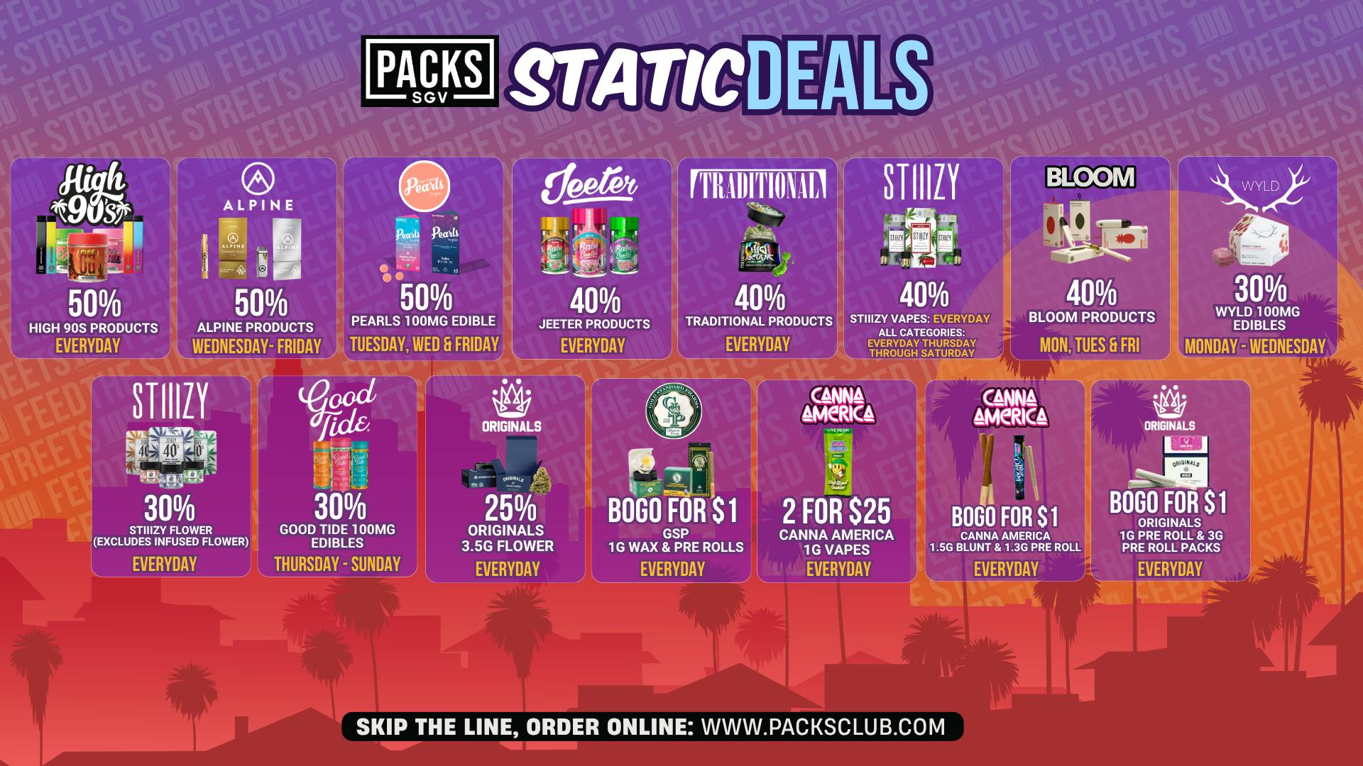 PACKS SGV Static Deals