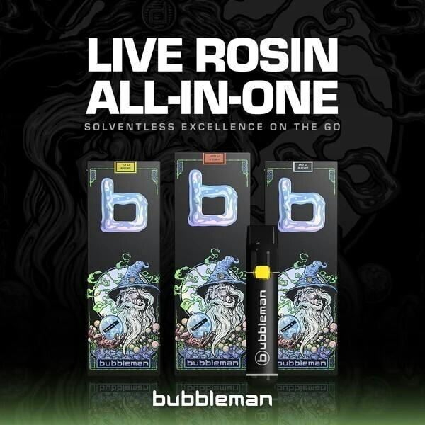 Bubbleman - Live Hash Rosin Disposable Vape - Sugar and Spice - .5G