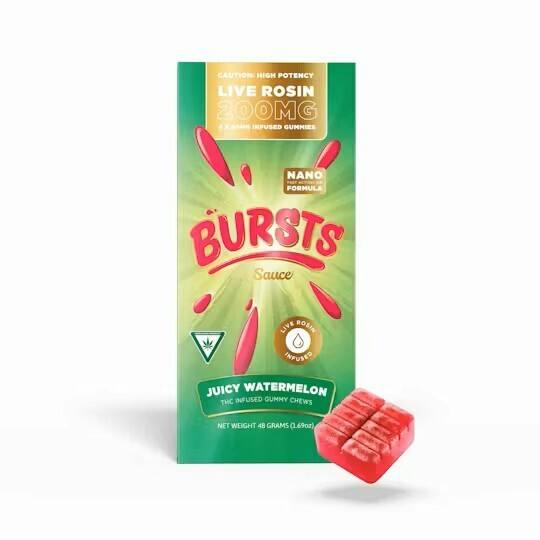 Sauce | Bursts | Juicy Watermelon | Live Rosin Gummies | 200mg by Sauce.
