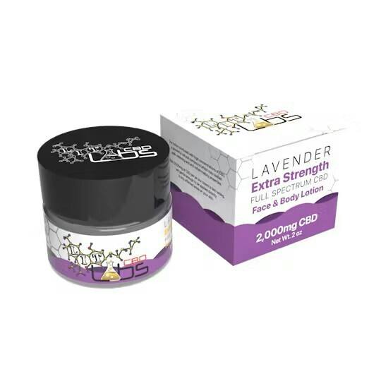 CBD High Strength Lotion 2,000 mg - Lavender