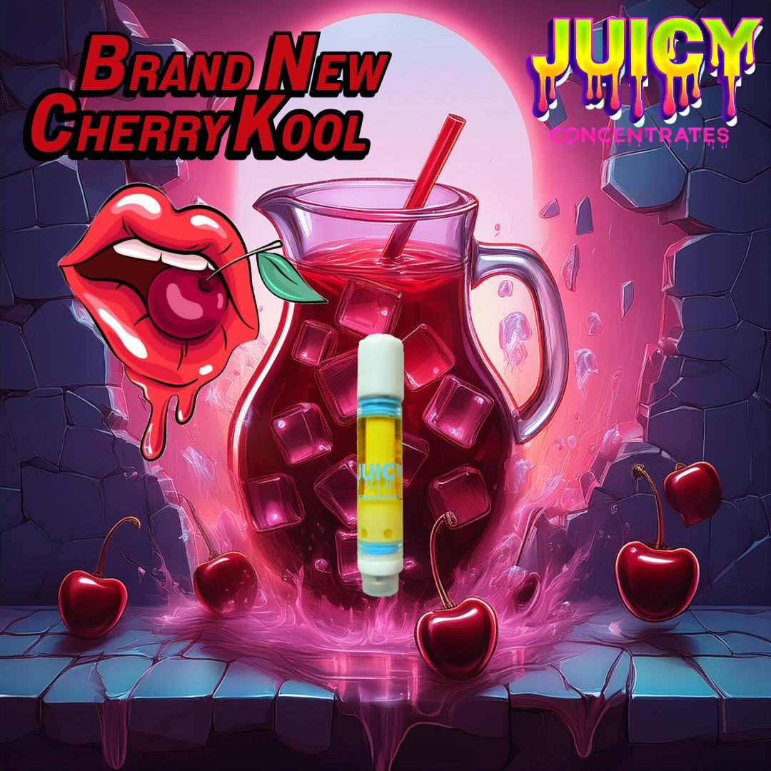 Juicy - 1g Cart Brand New Cherry Kool Indica