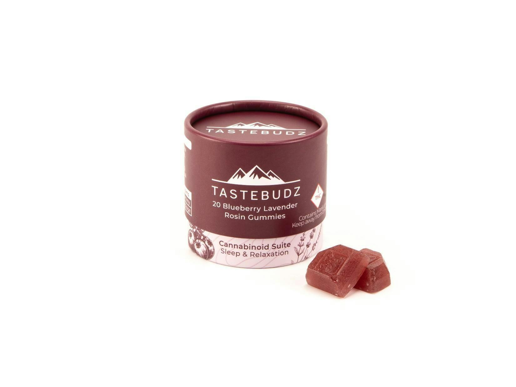 Tastebudz - Blueberry Lavender Solventless Gummies 1:1:1 CBN - CBD - THC