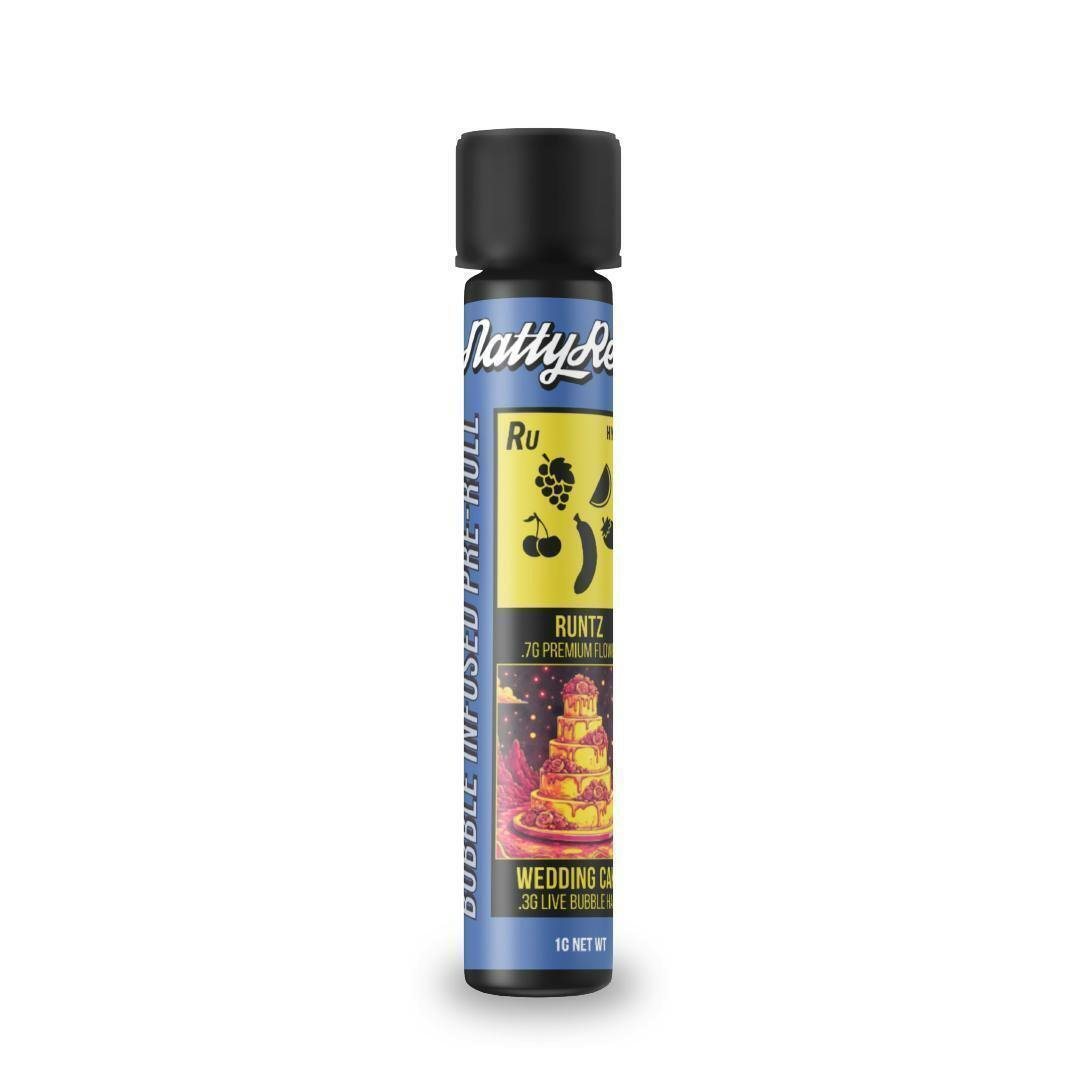 Natty Rems 1g Bubble Hash Infused Pre-roll Indica