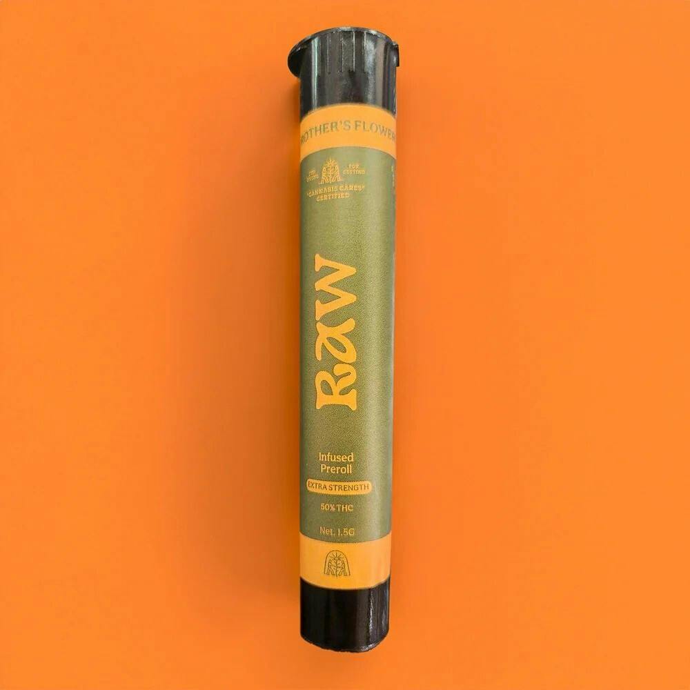 My Brother's Flower RAW EX Infused Pre-Roll – Pineapple Express 🍍🌿🔥 (REC)