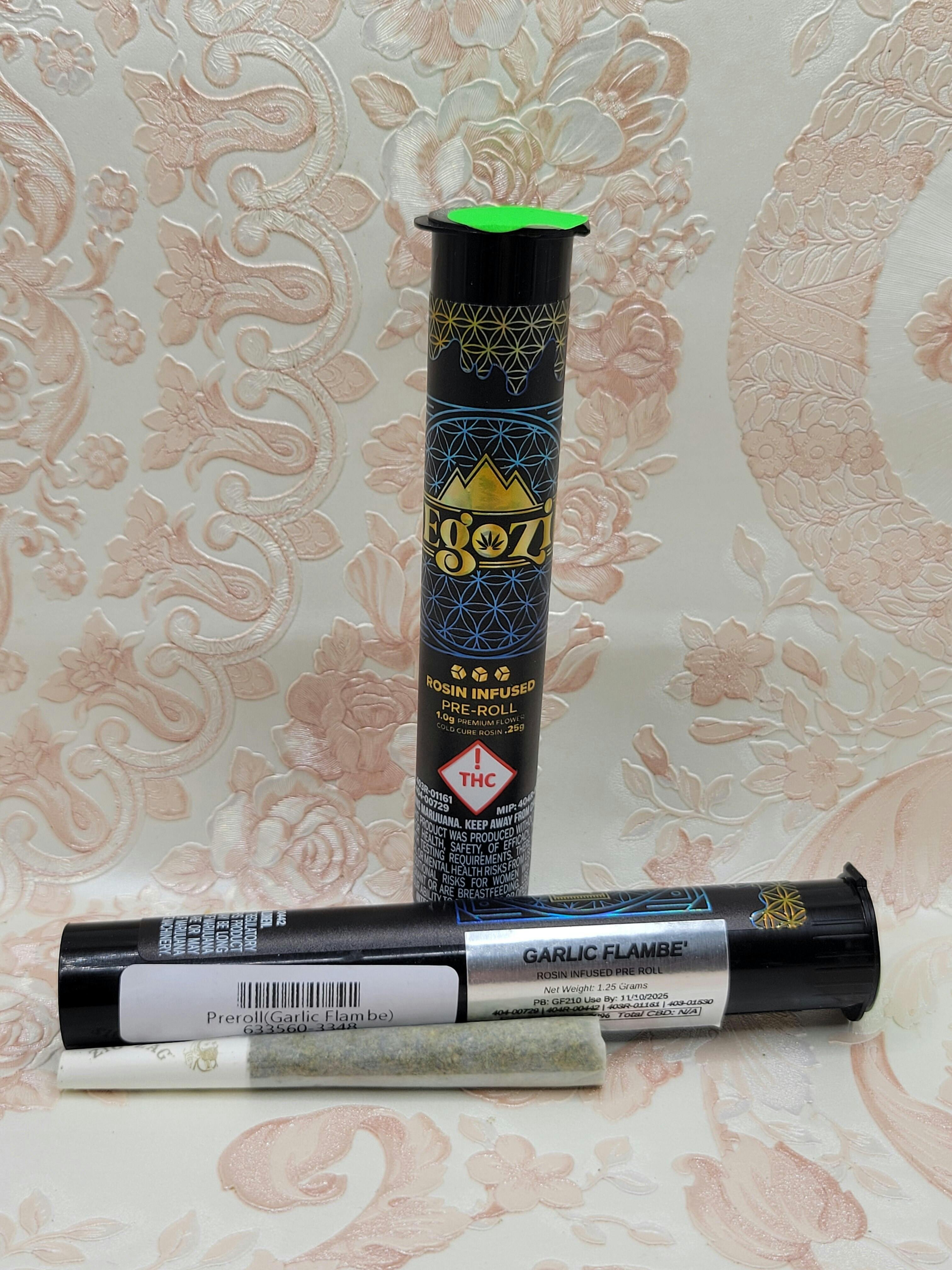 Egozi 1g Preroll – 🧄🔥 Garlic Flambé